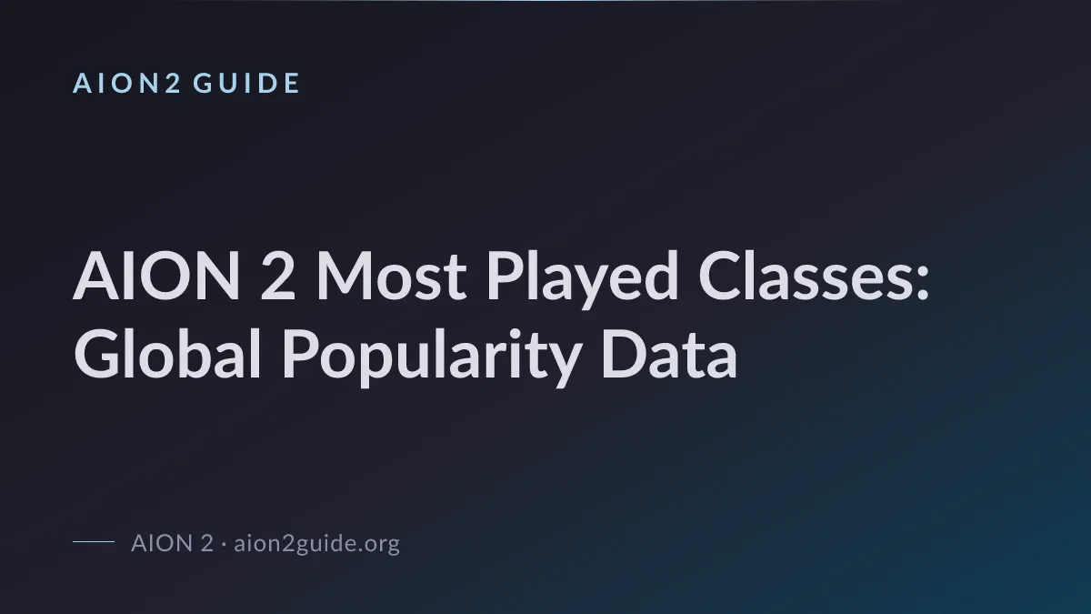 AION 2 Most Played Classes: Global Popularity Data